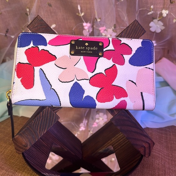NWT KATE SPADE Butterfly Wallet Full Zip - Picture 3 of 12